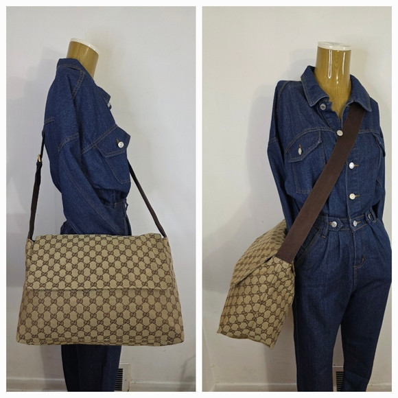 ✨️GUCCI GG Canvas Flap Messenger Bag - Picture 1 of 16